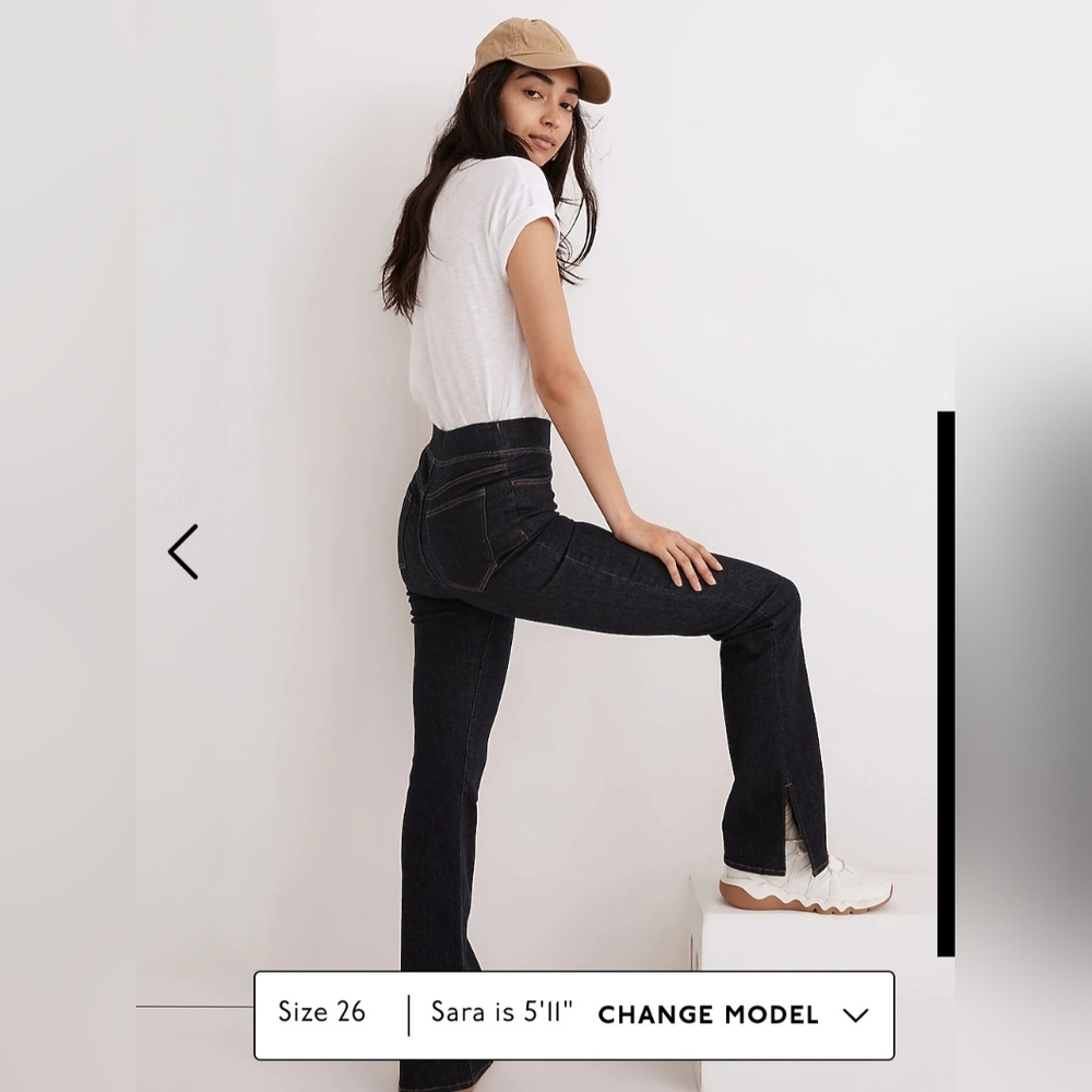 Madewell Pull-On Skinny Flare Jeans in Havenley Wash